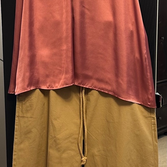 Beige Cotton Wide-Leg Pants – Size Medium - Picture 3 of 3